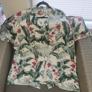 Tommy Bahama Men's Hawaiian Palm Tree Shirt 100% Silk 3XL